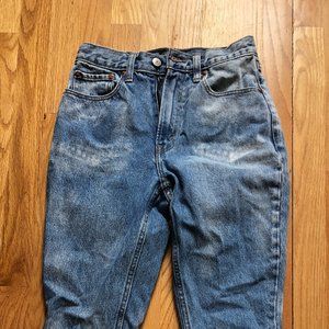 High Rise, Dye Wash Straight Jeans